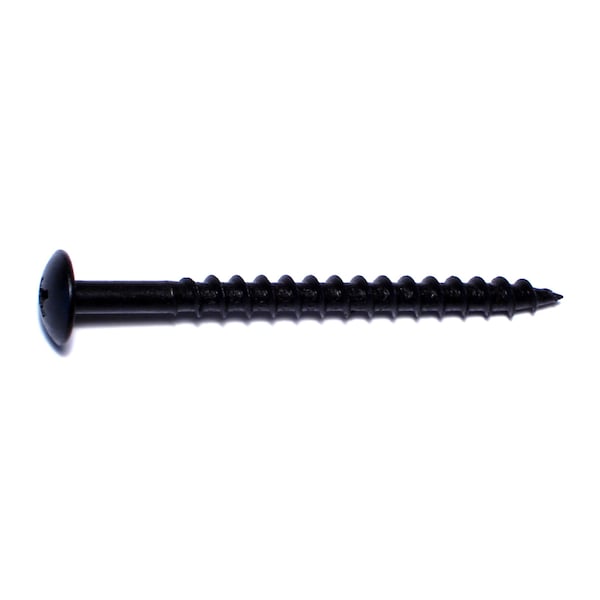 Buildright Wood Screw, #10, 2-1/2 in, Black Phosphate Steel Truss Head Phillips Drive, 300 PK 08157 - main